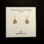 Lily Gold Drop Earring, 14k Gold Plated, thumbnail 7 of 7