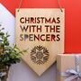 Personalised Christmas Hanging Wooden Sign, thumbnail 1 of 4