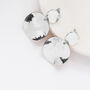 Hammered Double Disc Drop Earrings In Silver Colour, thumbnail 1 of 3