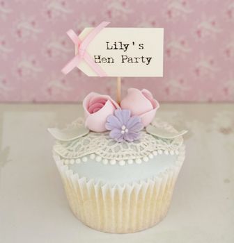 Set Of Ten 'Hen Party' Personalised Cupcake Toppers, 3 of 6
