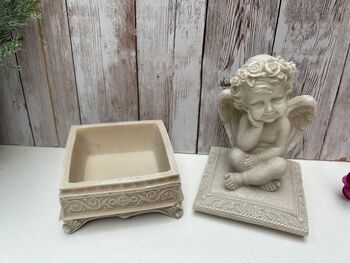 Ivory Angel Cherub Jewellery Keepsake Box, 6 of 9
