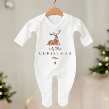 Personalised My First Christmas Bodysuit Reindeer, 3 of 4