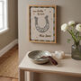 Personalised 'How Lucky' Horseshoe Wedding Art Print, thumbnail 2 of 12