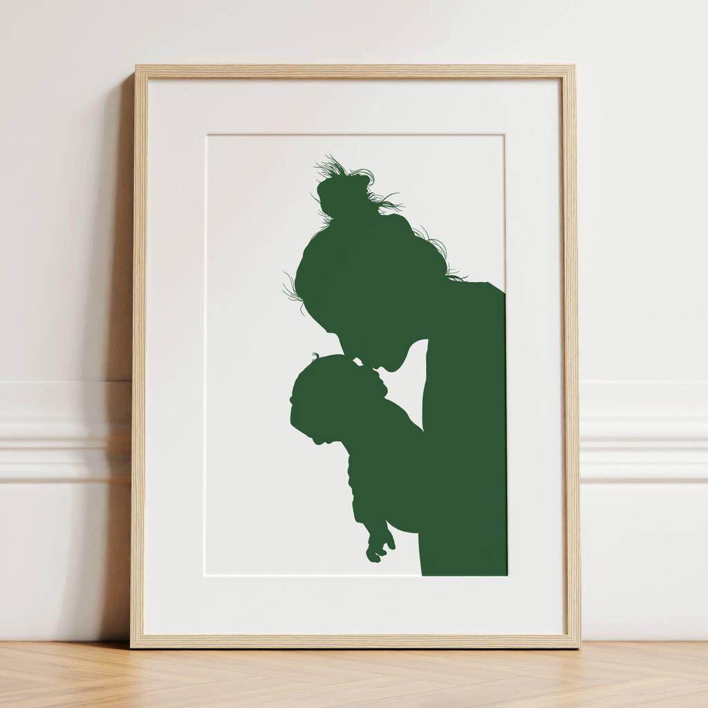 Personalised Portrait Drawing Silhouette Illustration, 1 of 10