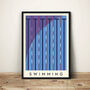Swimming Minimalist Sports Poster, thumbnail 3 of 3