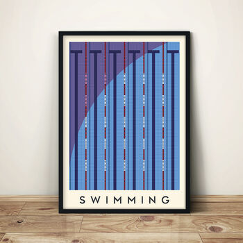 Swimming Minimalist Sports Poster, 3 of 3