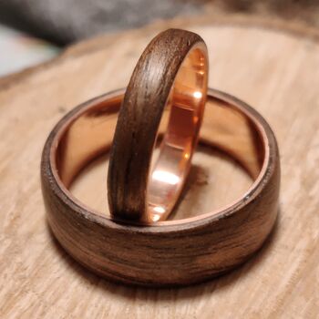 Copper And European Walnut Ring, 2 of 7