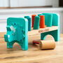 Personalised Name O Saurus Dinosaur Hammer Bench Toy, thumbnail 4 of 4