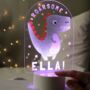 Personalised Dinosaur LED Colour Changing Light, thumbnail 2 of 4