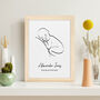 Personalised Line Art Resting Baby Print, thumbnail 7 of 9