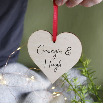 Couples Photo Wooden Heart Decoration, 3 of 4