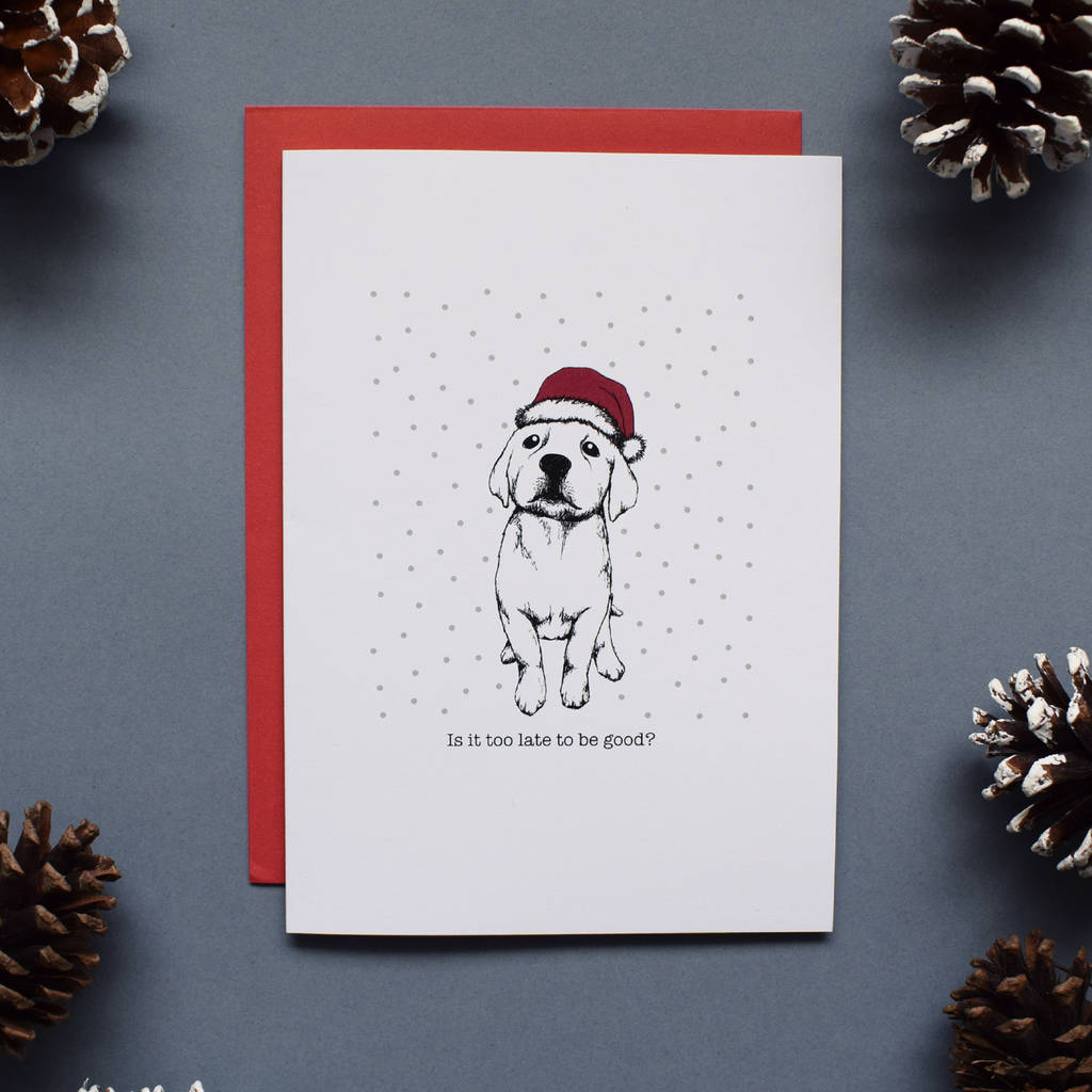 Is It Too Late Be Good? Labrador Christmas Card Or Pack By Highland Jungle