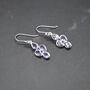Amethyst Sterling Silver Earrings February Birthstone, thumbnail 2 of 8