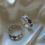 Silver Colourful Floral Clover Adjustable Toe Ring, thumbnail 4 of 8