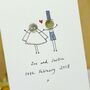 Personalised 'Button Wedding' Handmade Card, thumbnail 3 of 12