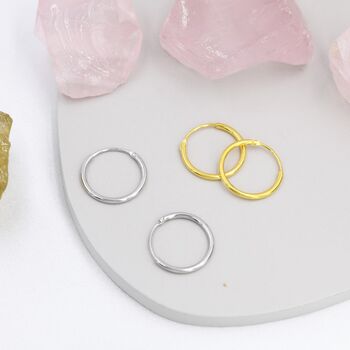 Sterilng Silver Extra Skinny Infinity Hoops, 8 of 12