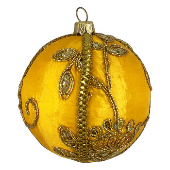 Bespoke Handmade Saree Bollywood Belle Christmas Bauble, 2 of 8