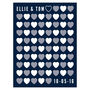 Hearts Personalised Wedding Guest Book Print, thumbnail 3 of 5