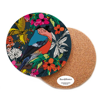 Bullfinch Pot Stand And Floral Coasters Set, 4 of 7