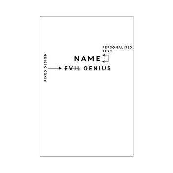 Personalised Evil Genius Notebook Journal, 4 of 12