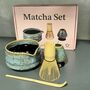 Matcha Tea Making Set In Blue And Brown Reactive Glaze, thumbnail 8 of 11