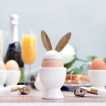 Bunny Rabbit Ear Metal Egg Toppers, 4 of 6