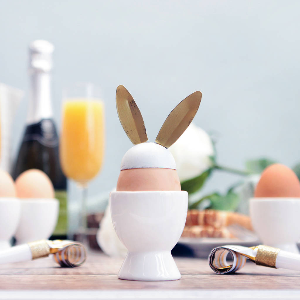 Metal Bunny Egg Topper Breakfast Accessories Boiled Egg Bunny Ears