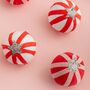 6x Christmas Candy Stripe Surprise Balls, thumbnail 3 of 5