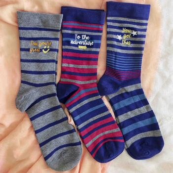 Personalised Name Fun Socks Gift Set For Dad, 2 of 6