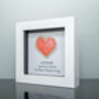 Personalised 1st Paper Anniversary Paper Heart Small Frame, thumbnail 6 of 7