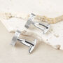 Personalised Secret Message Solid Circle Disc Cufflinks, thumbnail 1 of 11