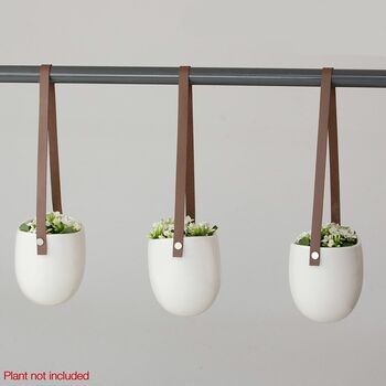 Three Set Of Hanging Ceramic Plant Pots Baskets, 5 of 7