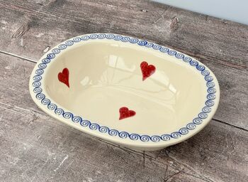 Heart Patterned Baking / Pie Dish, 24cm, 4 of 7
