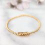 Gold Vermeil Milestone Birthday Stretch Bracelet In Various Ages, thumbnail 2 of 6