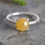 Natural Yellow Sapphire Ring In Sterling Silver, thumbnail 2 of 4