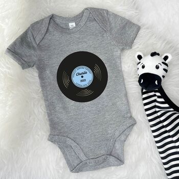 'Totally Awesome Records' Personalised Babygrow, 3 of 8