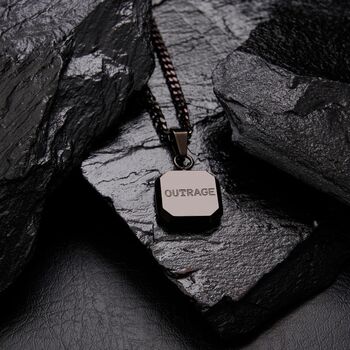 Lapis Lazuli Stone Pendant For Men, Black Pendant Necklace, 5 of 10