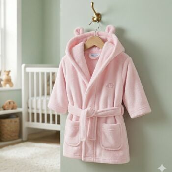 Personalised Fleece Hooded Dressing Gown, 9 of 9