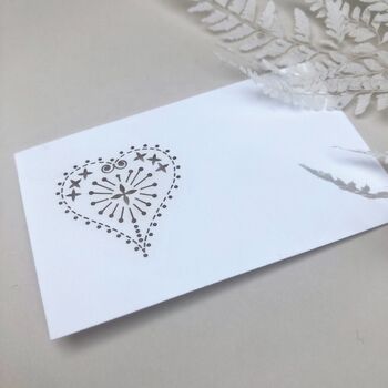 Heart Laser Cut Place Cards Pack Of 10, 4 of 6