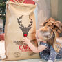 Personalised Christmas Sack With Felt Nose, thumbnail 2 of 8