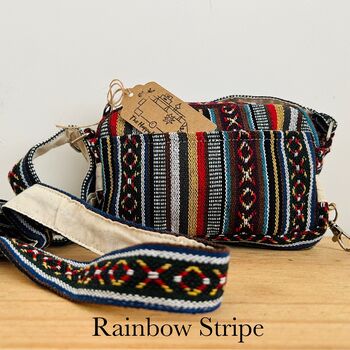 Mini Striped Bohemian Shoulder Bag, 6 of 12
