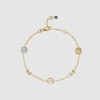 Miramar Gold Gemstone Strength And Courage Bracelet, 2 of 4