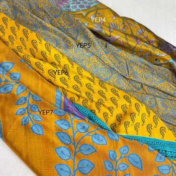 Fair Trade Recycled Sari Hair Neck Scarf Square 55cm, 11 of 12