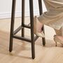 Set Of Two Bar Stool Bar Padded Chairs Footrest, thumbnail 8 of 9