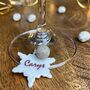 Personalised Christmas Snowflake And Bauble Glass Charm, thumbnail 3 of 3