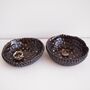 Handmade Black Gloss Ceramic Ring Dish With Gold Dots, thumbnail 3 of 6