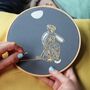 Moon Gazing Hare Embroidery Kit, thumbnail 6 of 9