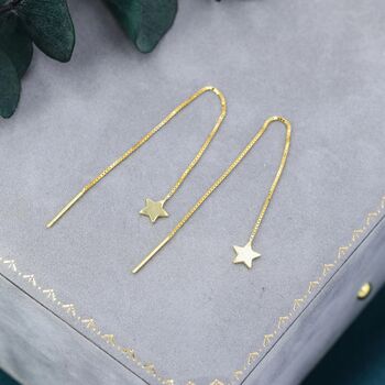 Sterling Silver Tiny Star Ear Threaders, 4 of 12