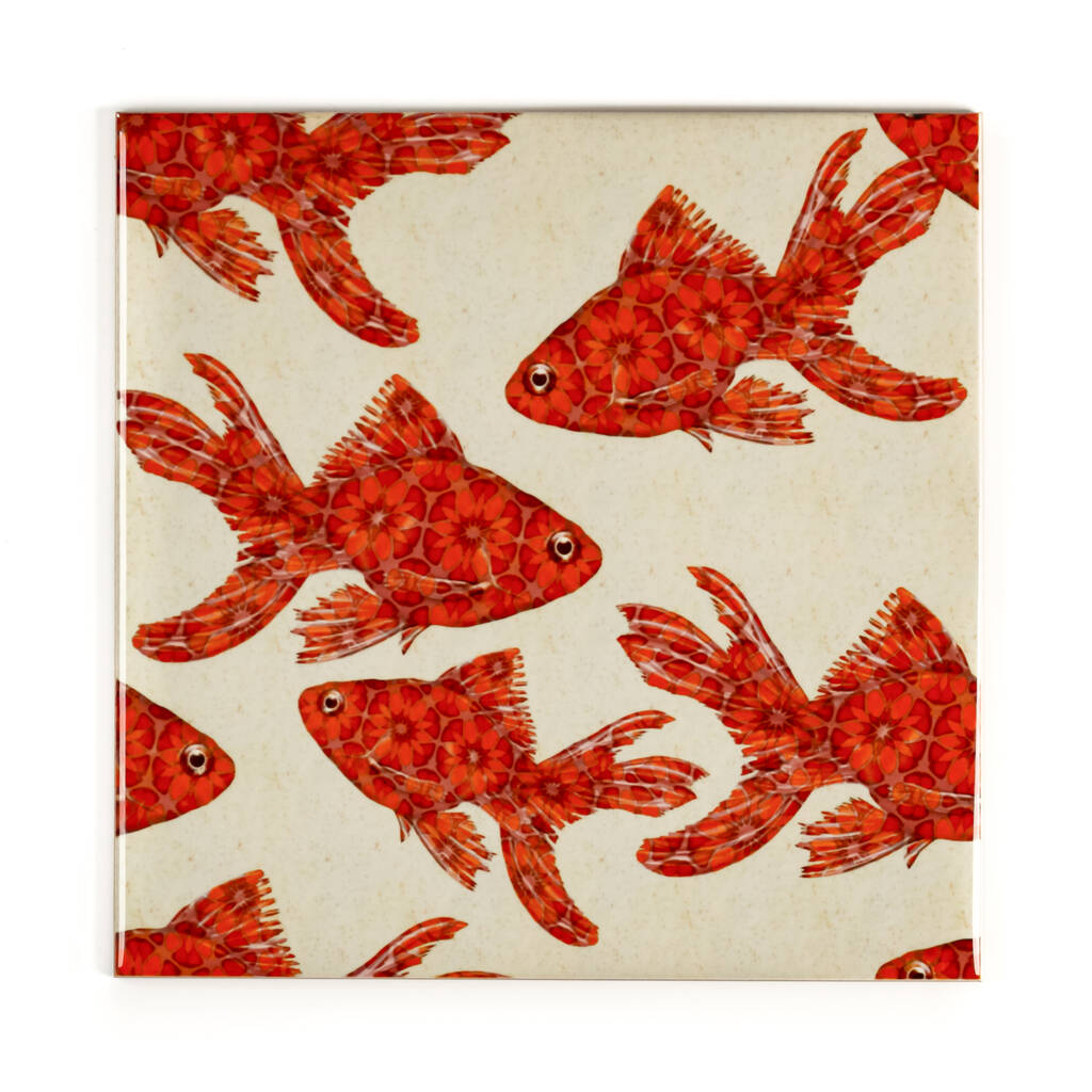 'Goldfish' Ceramic Tile, 1 of 11