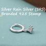 Sterling Silver Opal And Cz Crown Huggie Hoops, thumbnail 8 of 12